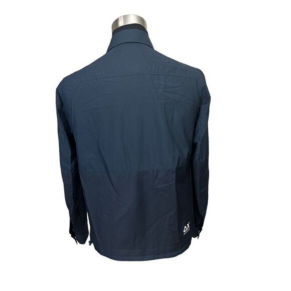 ARMANI EXCHANGE BLUE Collared Overcoat Sustainable‎ Fabric size Small NEW - Picture 5 of 8